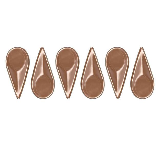 Brown Canape Spoon Set of 6 Designed by Anna Vasily. - set view