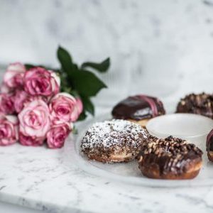 donut display - donut day - Heme - donut platter with donuts