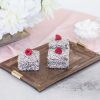 Elegant Charger Plates with Brass Handles, Bella Set/2 Dining Table Chargers with Lamingtons