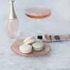 Rose Gold Bread Plate In Organic Form, Irma Oval Glass Bread Plates with Macarons - Anna Vasily