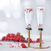 Designer Champagne Glasses, Janet Designer Glassware with Strawberries - Anna Vasily
