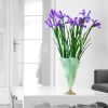 Glass Flower Vase Design On Brass Base, Paris with Peonies - Anna Vasily